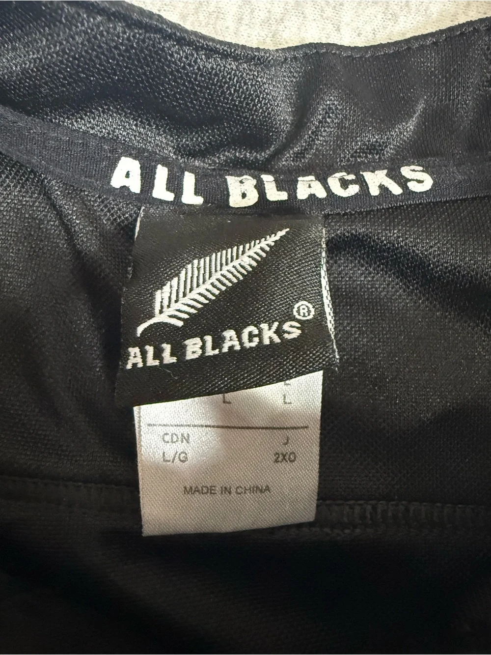 Adidas New Zealand All Blacks AIG Rugby Jersey Long Sleeve Black- Large